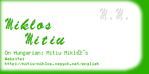 miklos mitiu business card